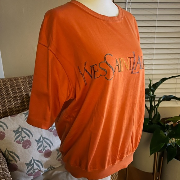 Vintage Saint Laurent Embroidered Sweatshirt - Picture 2 of 16